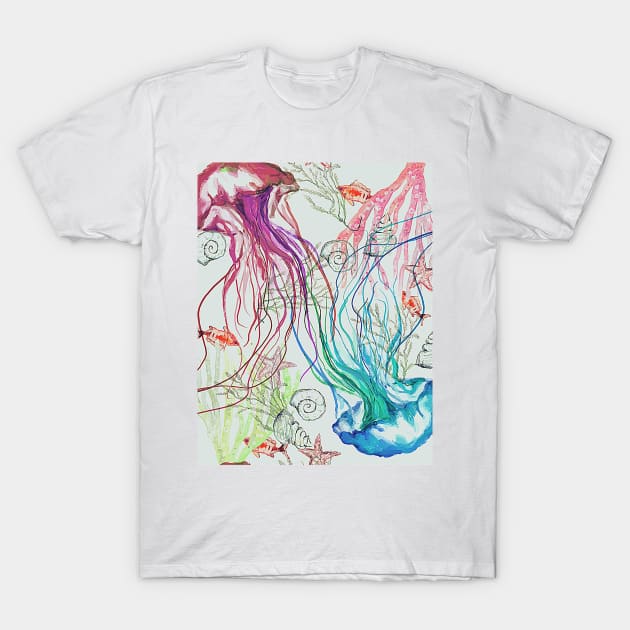 Floating Squid T-Shirt by Prairie Ridge Designs